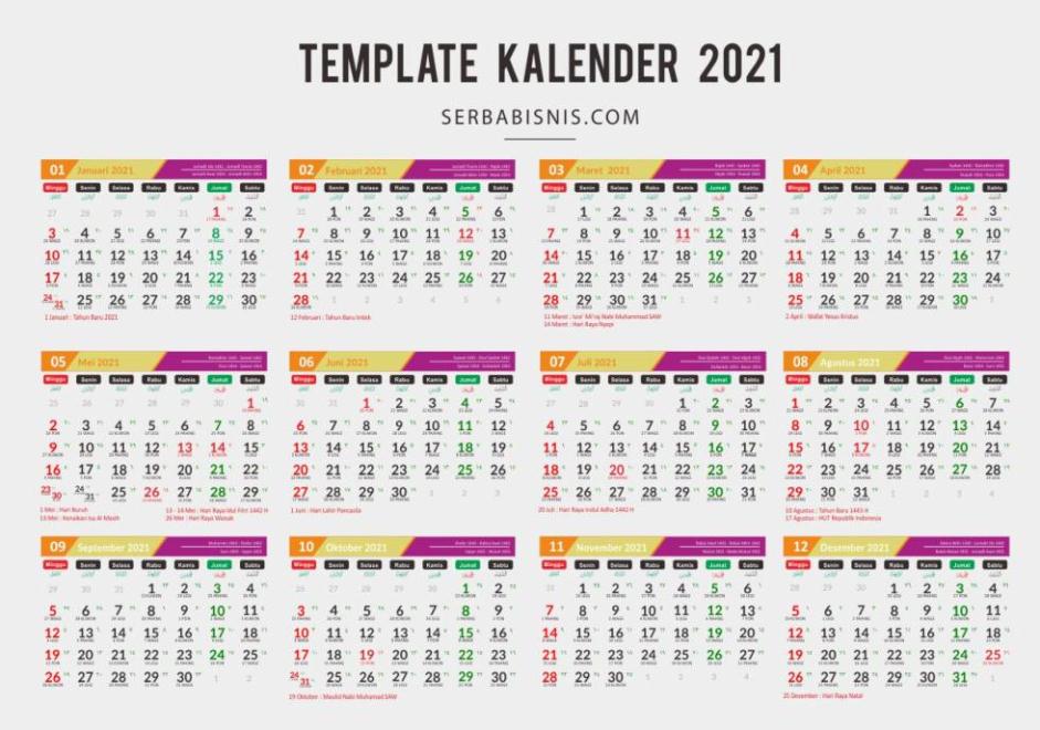 template kalender 2021