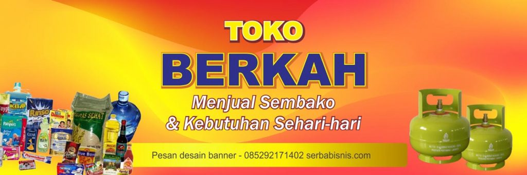 Banner Toko Sembako Warung Kelontong