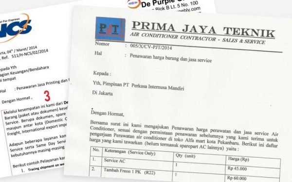 12+ Contoh Surat Penawaran: Kerjasama, Harga, Barang, Jasa – SerbaBisnis