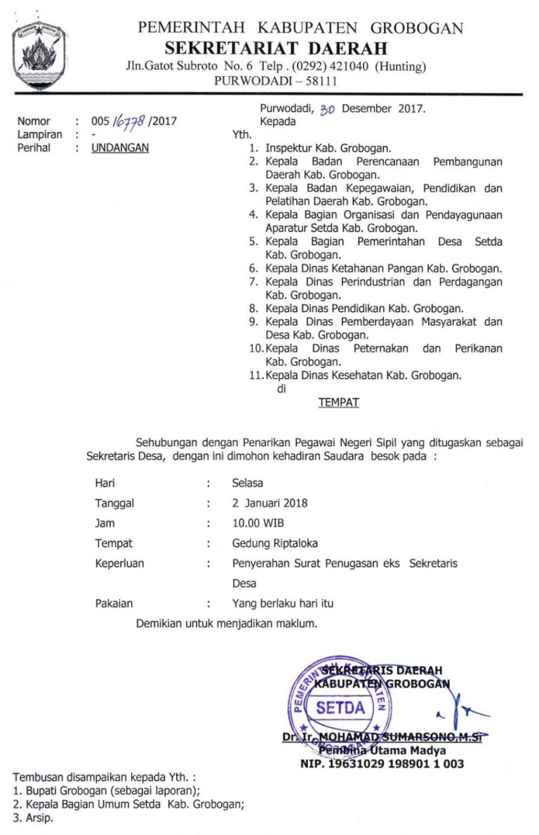 Contoh Surat Undangan Resmi yang Baku, Baik dan Benar