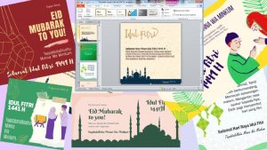 Template kartu ucapan lebaran idul fitri