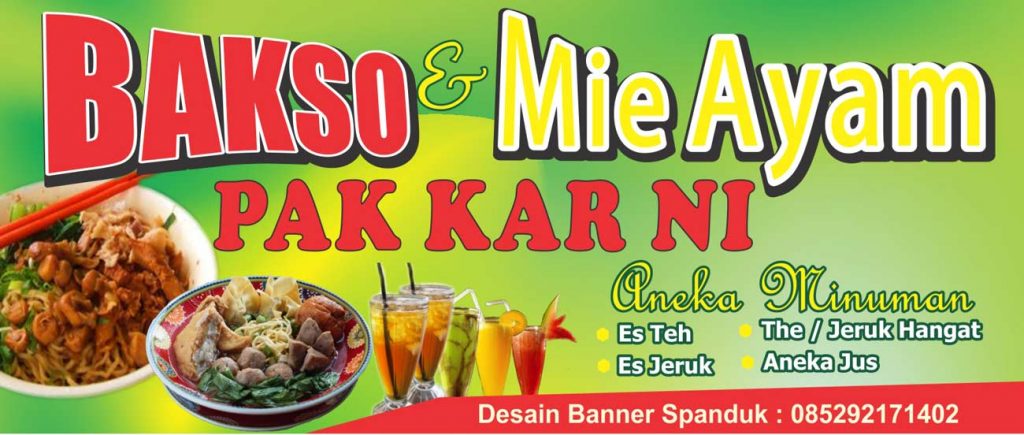 3 Desain Banner Spanduk Bakso Dan Mie Ayam Cdr Serbabisnis