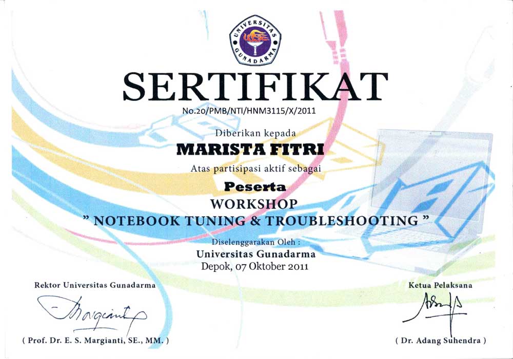 sertifikat workshop notebook tuning & troubleshooting