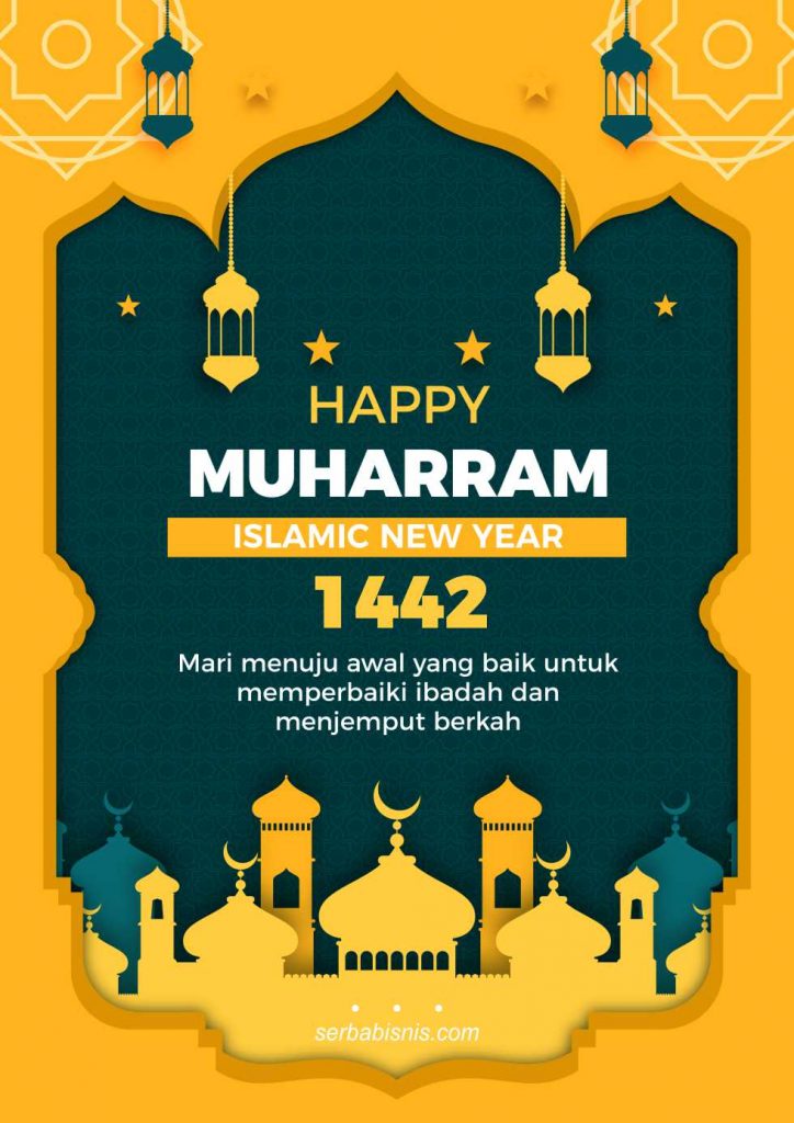 Poster ucapan tahun baru islam 2021