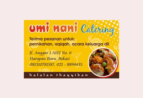 Contoh kartu nama catering SerbaBisnis