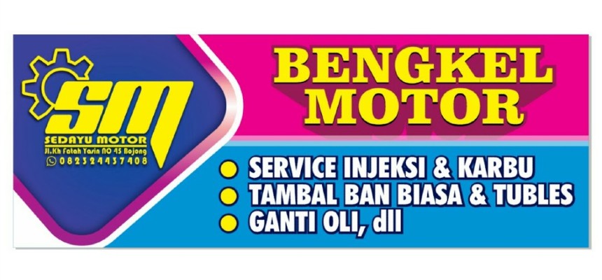 Banner Bengkel Sedayu Motor SerbaBisnis