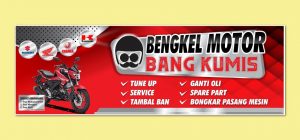 Banner Spanduk Bengkel Motor Bang Kumis