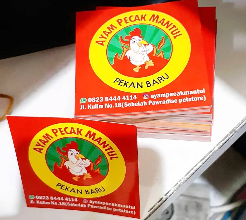 Label Makanan Sederhana Ayam Pacak Mantul SerbaBisnis