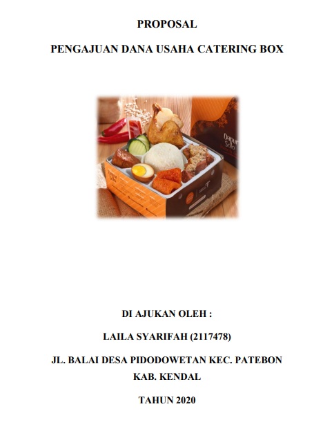 Proposal Usaha Makanan Fungsional Contoh Proposal Usaha Makanan | Free