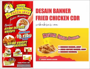 desain spanduk banner fried chicken